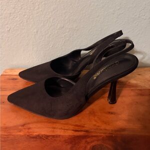 Black Slingback Heels
